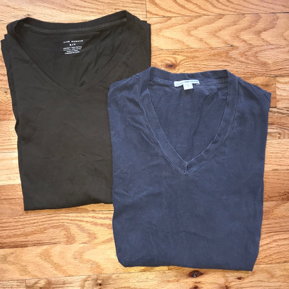 James Perse and Club Monaco V-Neck Tees